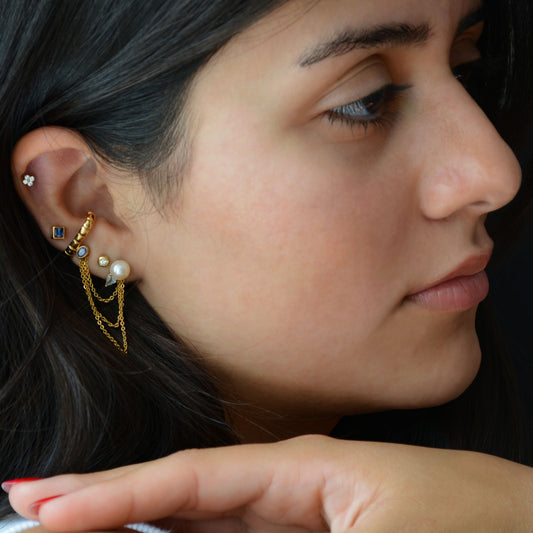 Marina Aquamarine Stud Earring