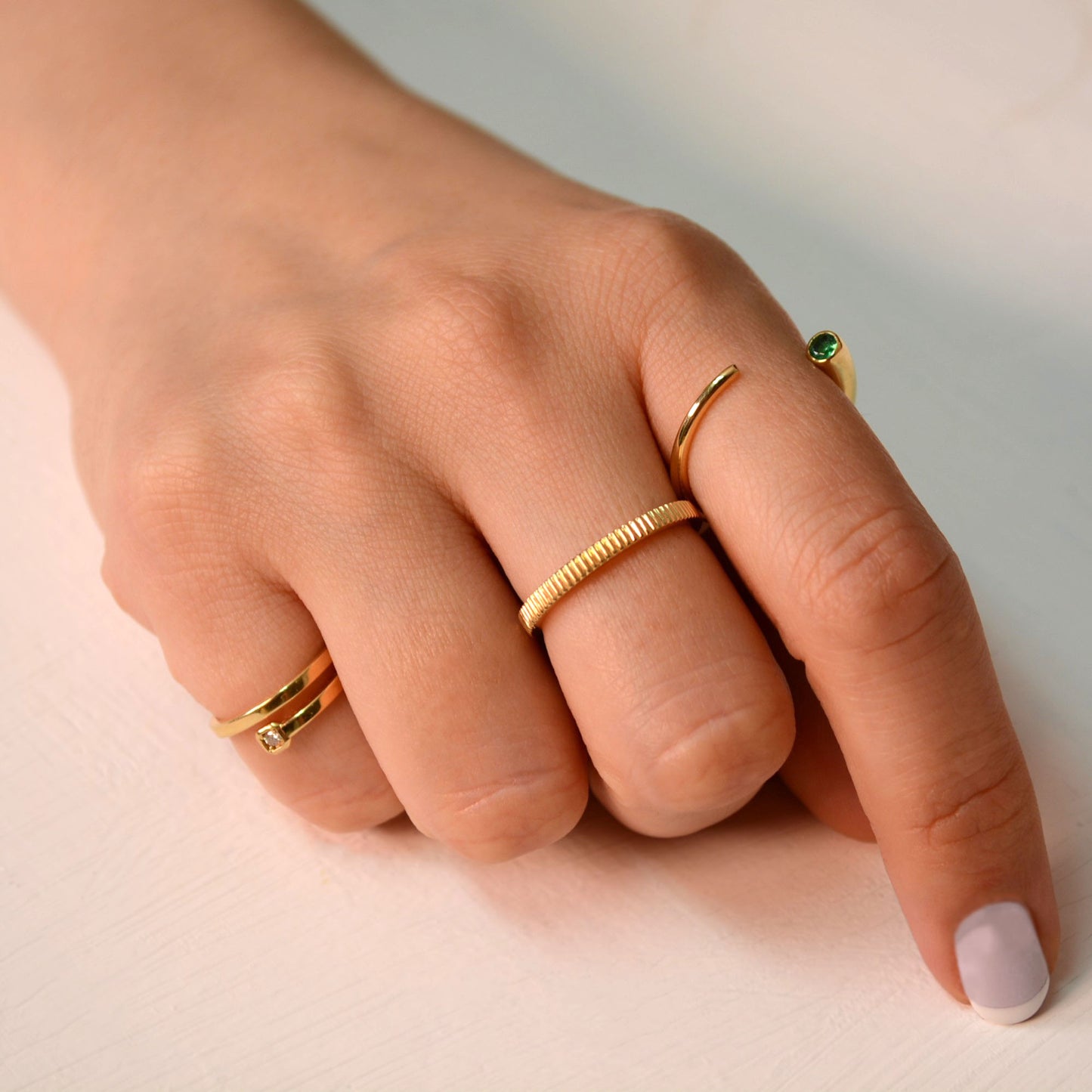 Shooting Star Birthstone Ring