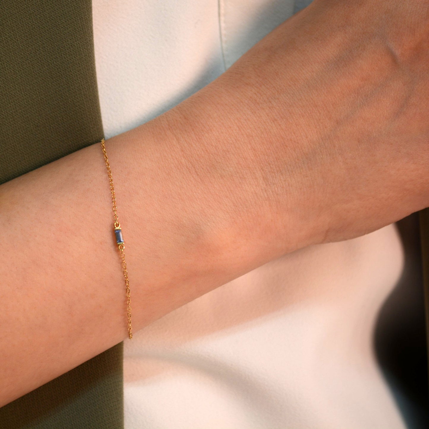 Amelia Birthstone Chain Bracelet