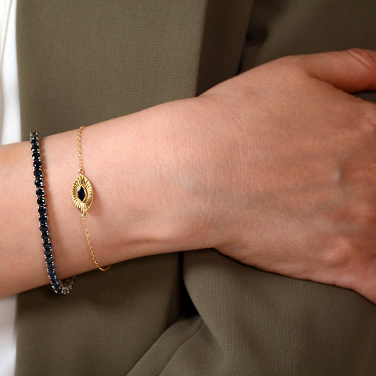 Blue Sapphire Tennis Bracelet