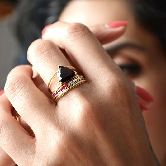 Diamond and Gemstone Eternity Band