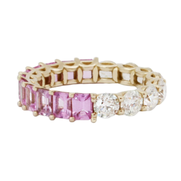 Diamond & Sapphire Eternity Band
