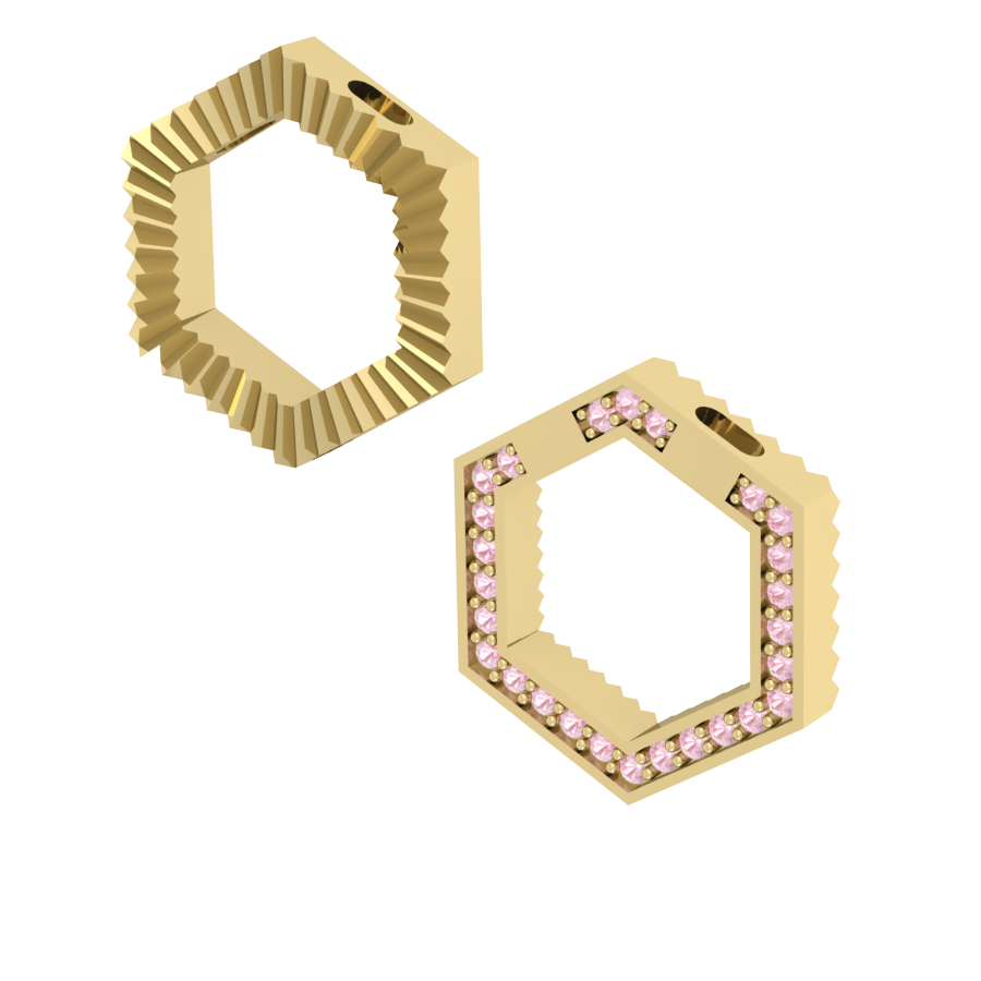 Reversible Honey Comb Pendant
