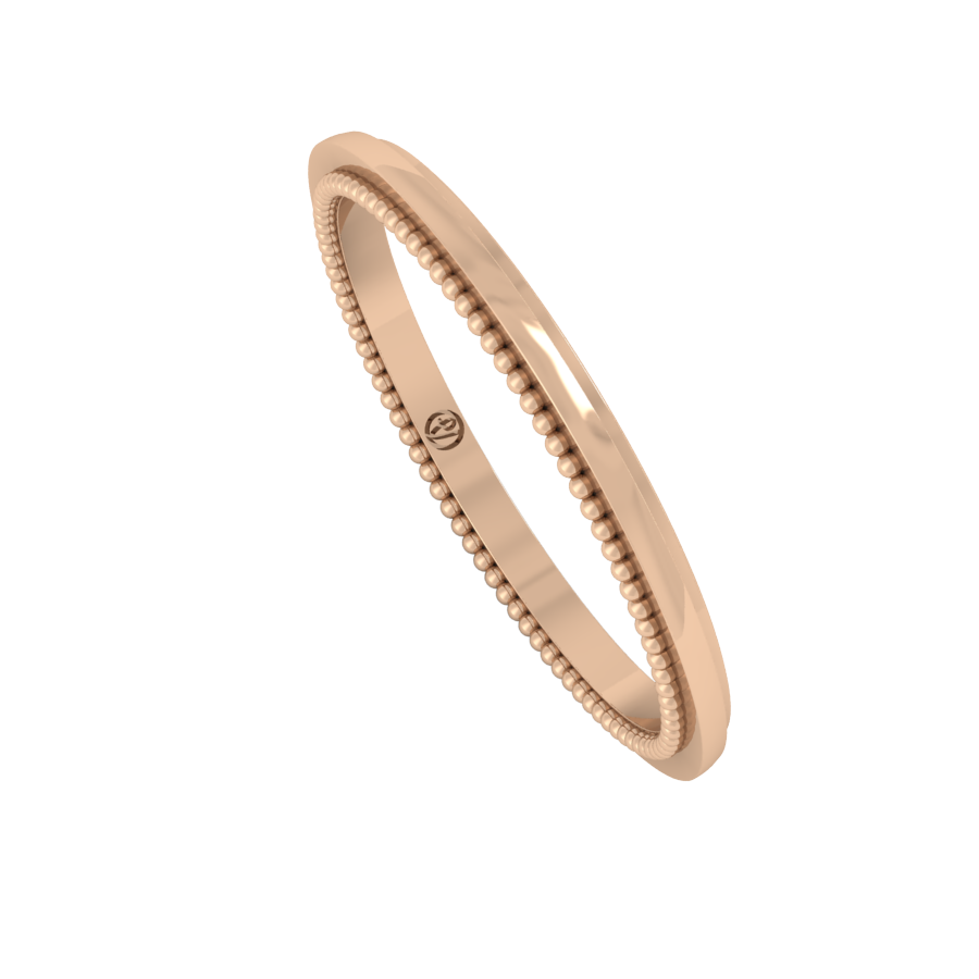 Beaded Curve Stacker Ring