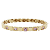 Bella Pink Sapphire Emerald Bangle