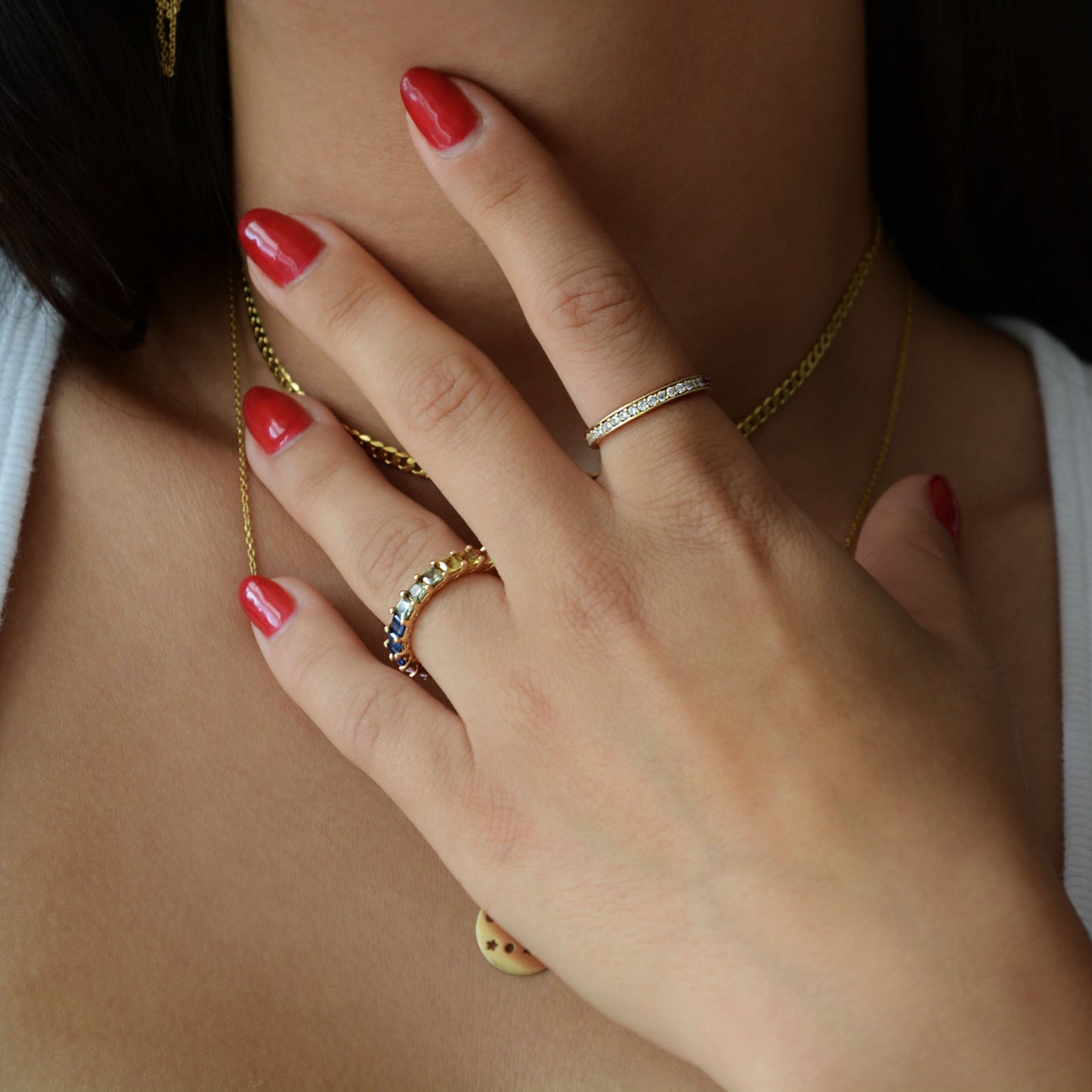 Iris Sapphire Eternity Band