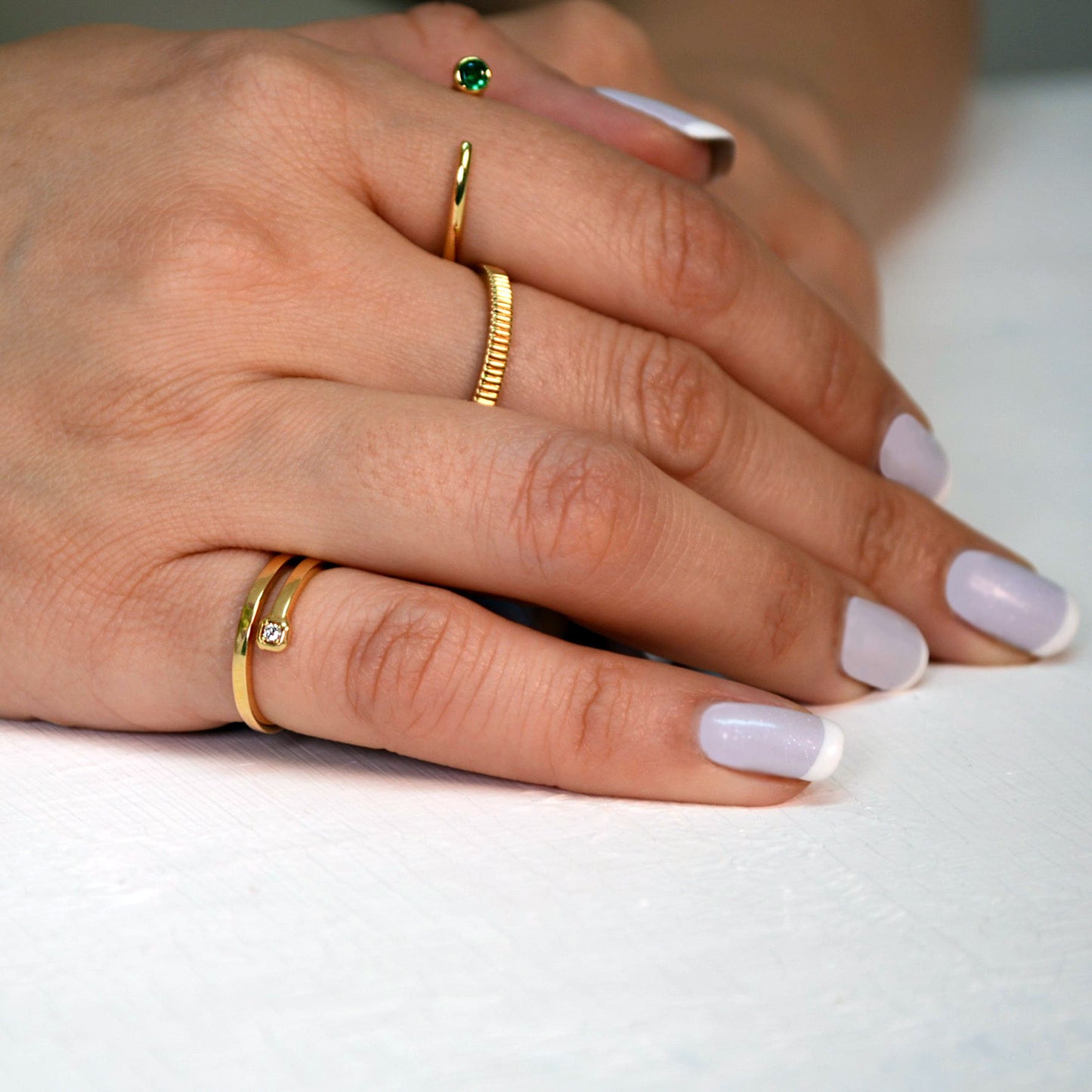 Shooting Star Birthstone Ring
