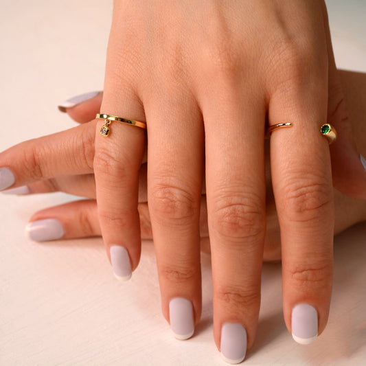 Shooting Star Birthstone Ring