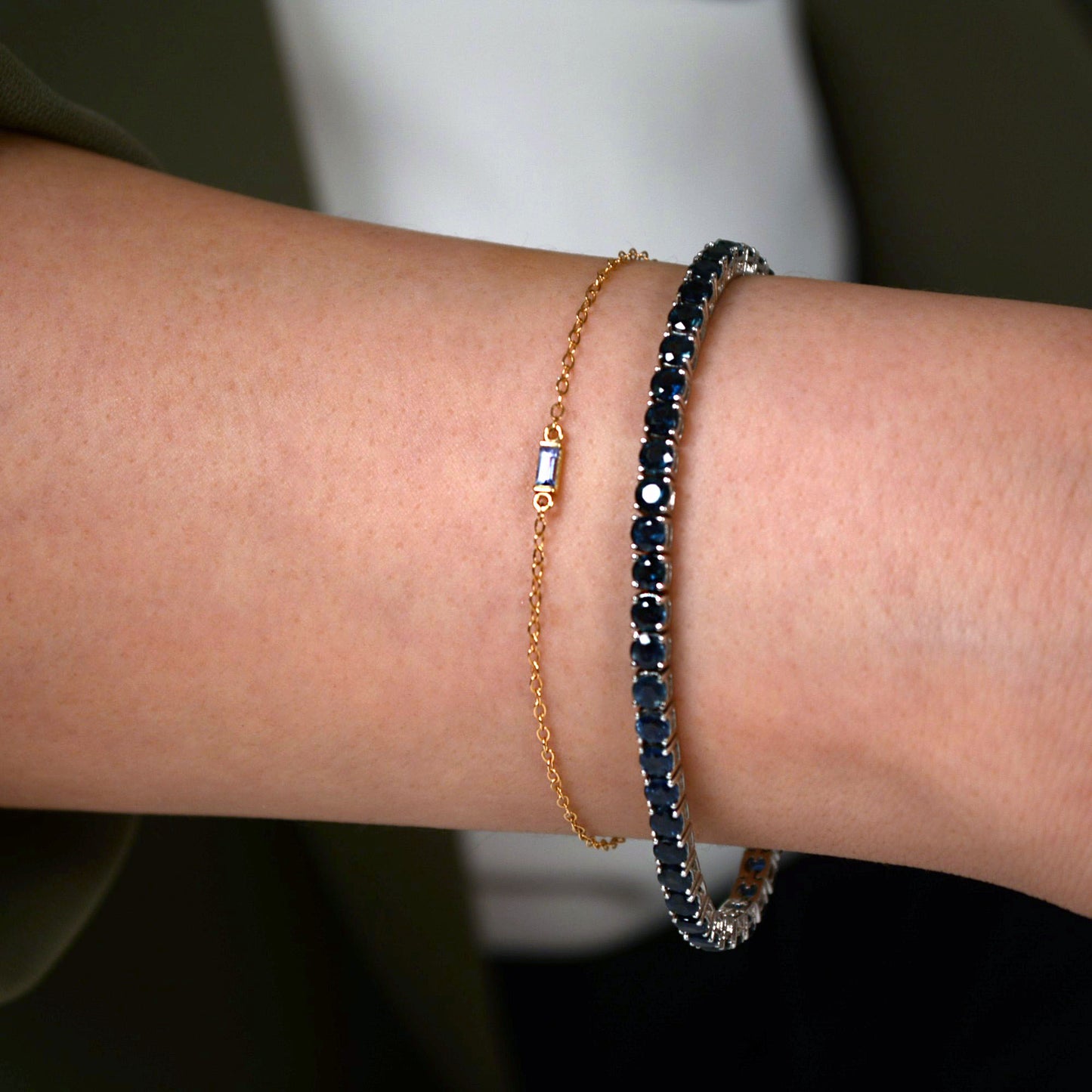 Blue Sapphire Tennis Bracelet