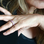 Diamond & Sapphire Eternity Band