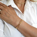 Bella Triple Heart Outline Bangle