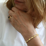 Bella Pink Sapphire Emerald Bangle