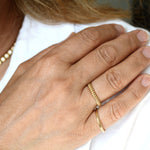 Beaded Curve Stacker Ring