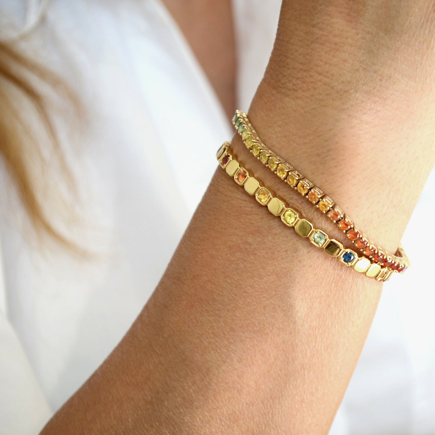 Bella Rainbow Sapphire Bangle