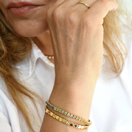 Rainbow Sapphire Tennis Bracelet
