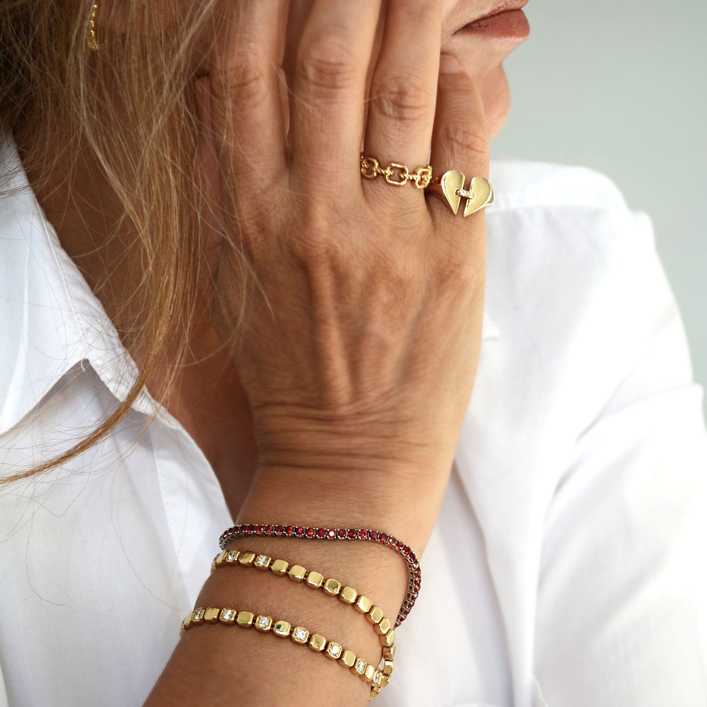 Bella Alternating Diamond Tennis Necklace