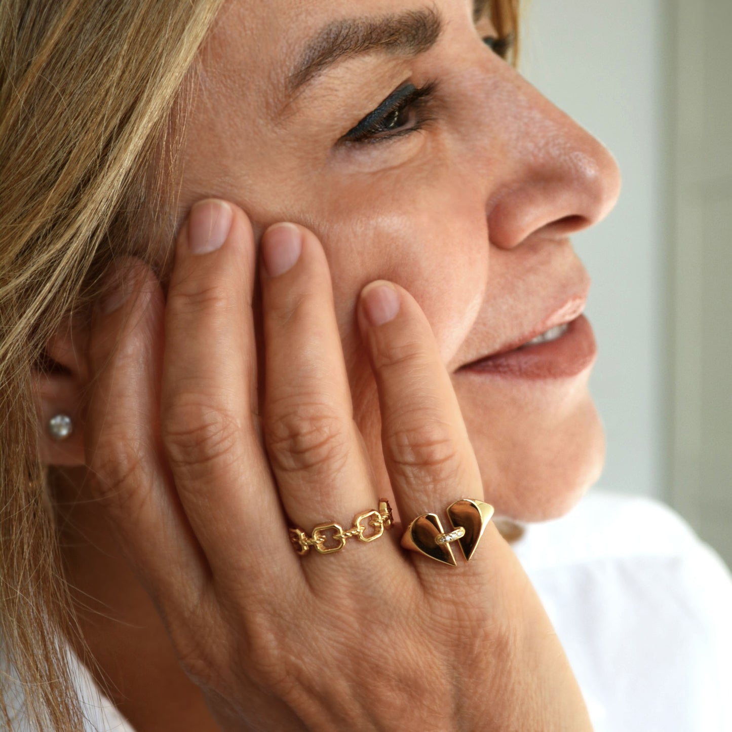 Linked Heart Ring