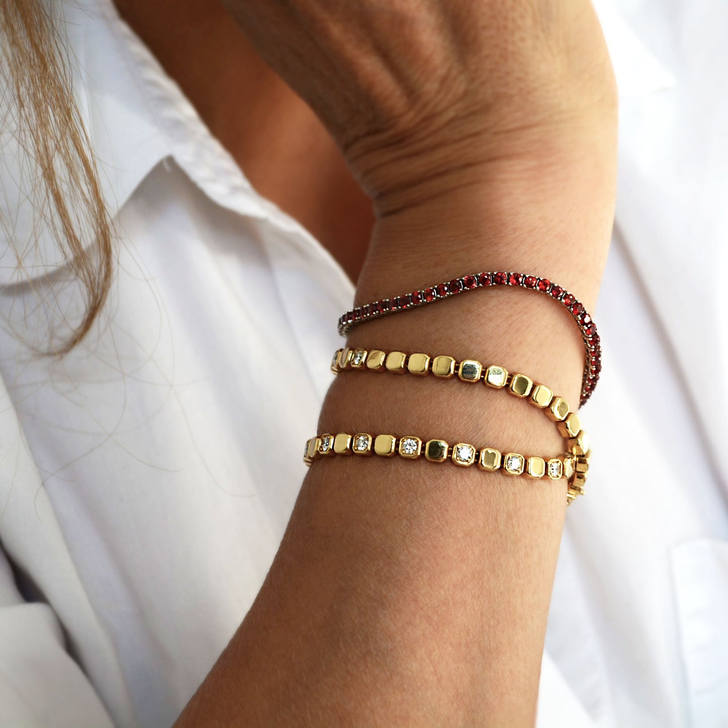 Ruby Tennis Bracelet