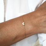 Elora Reversible Heart Chain Bracelet