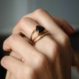 Beaded Curve Stacker Ring