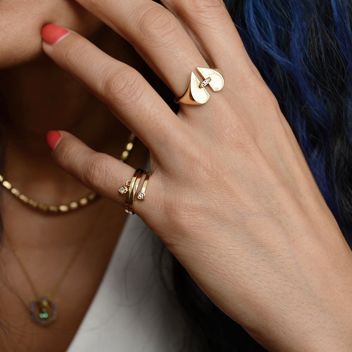 Linked Heart Ring
