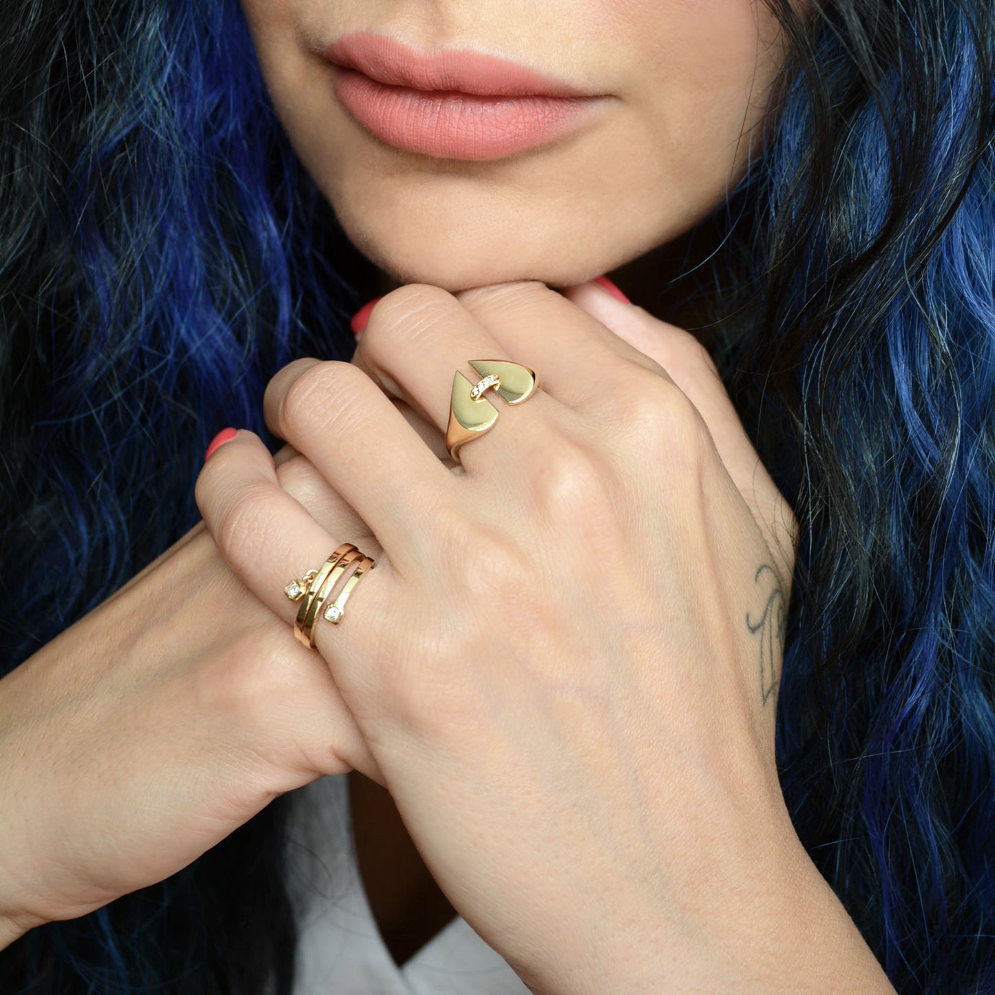 Linked Heart Ring