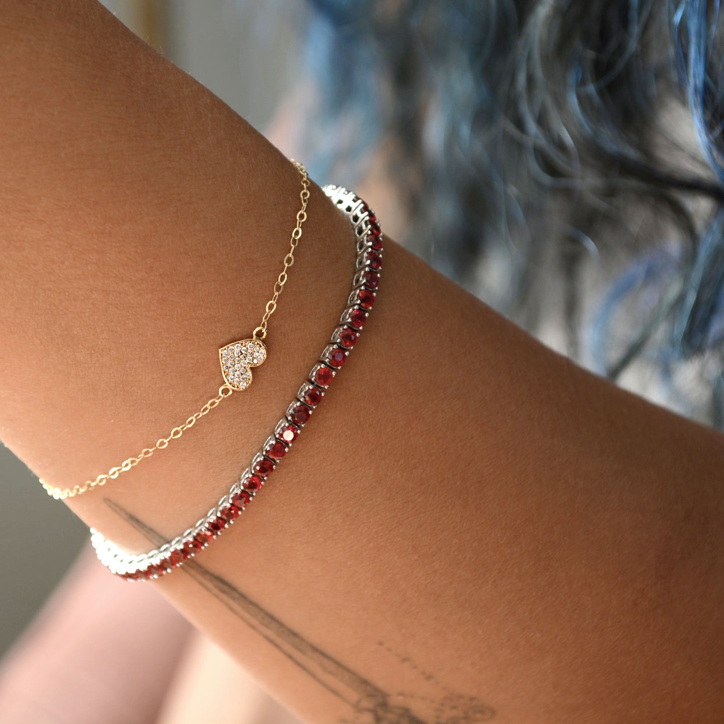 Ruby Tennis Bracelet