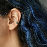 Globe Birthstone Ear Cuff