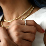 Diamond & Sapphire Eternity Band