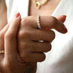 Diamond & Sapphire Eternity Band