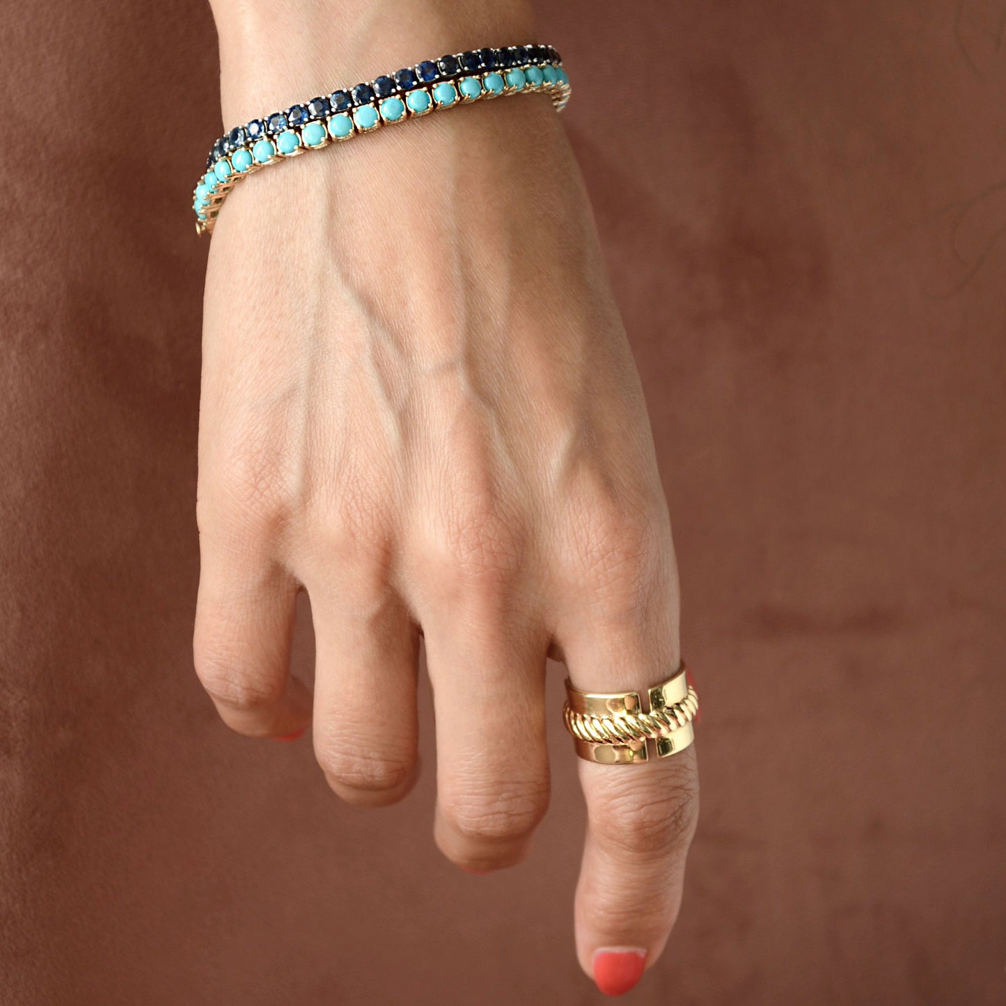 Blue Sapphire Tennis Bracelet