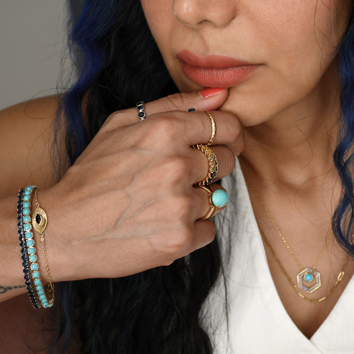 Blue Sapphire Tennis Bracelet