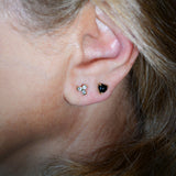 Onyx Heart Stud