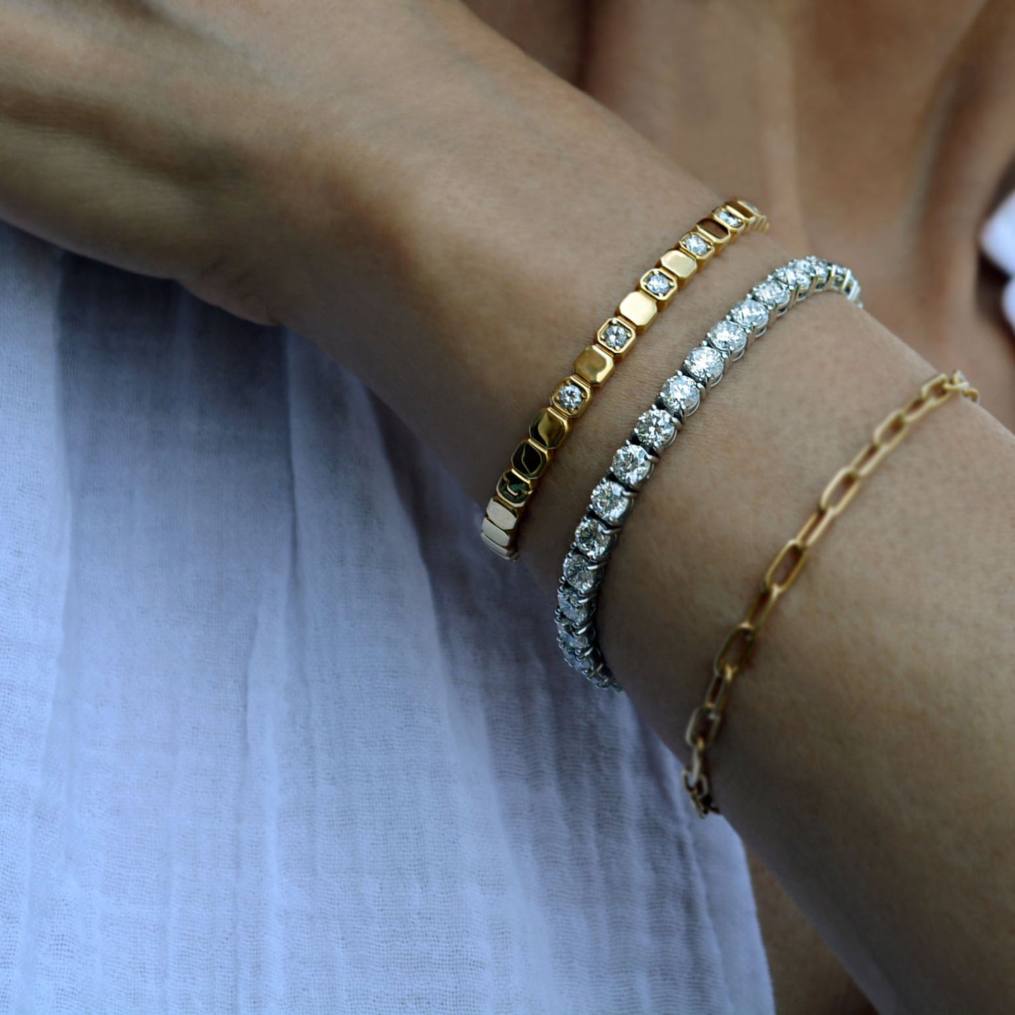 Classic Lab Diamond Tennis Bracelet