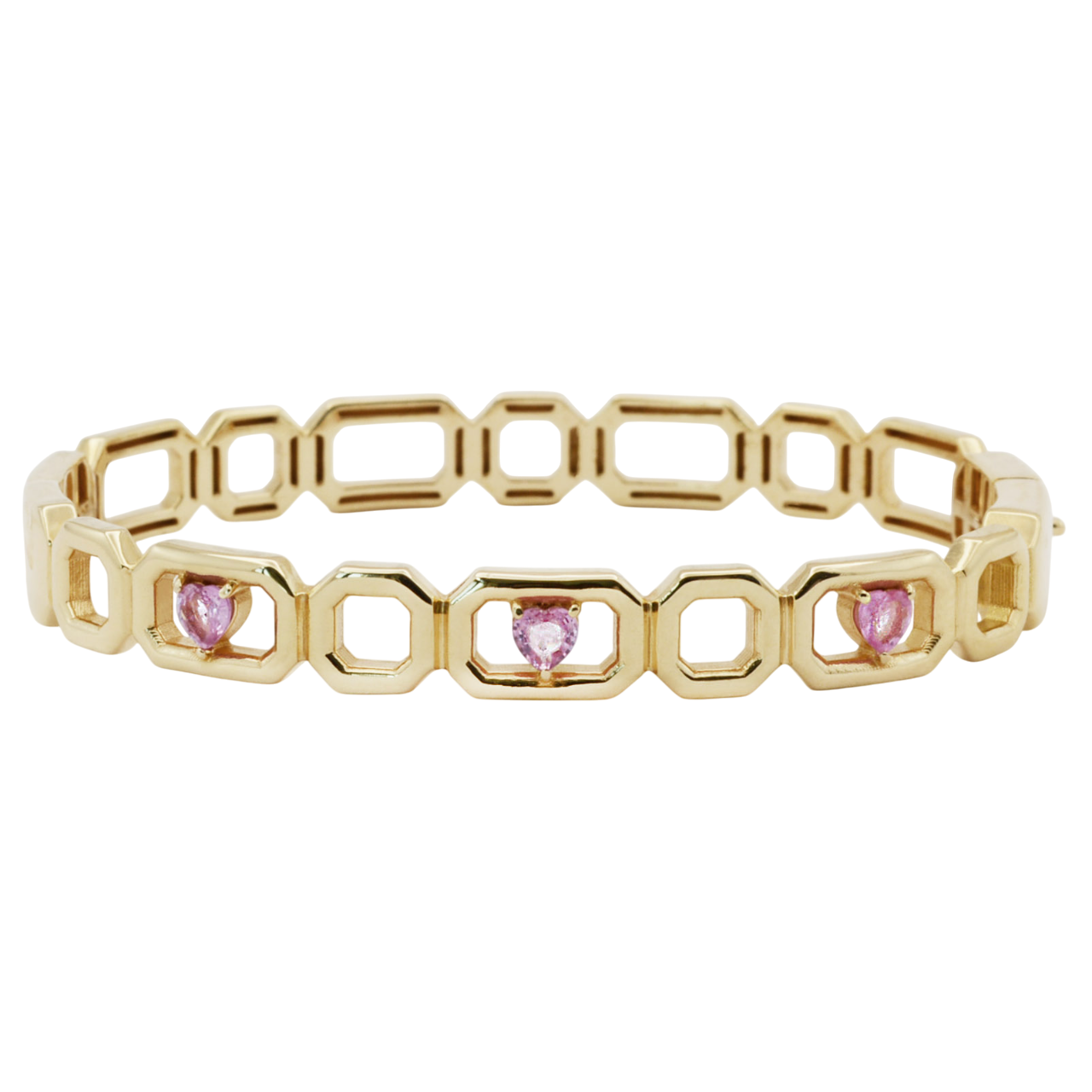 Bella Triple Heart Outline Bangle