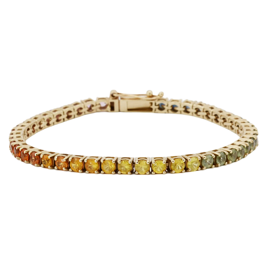 Rainbow Sapphire Tennis Bracelet