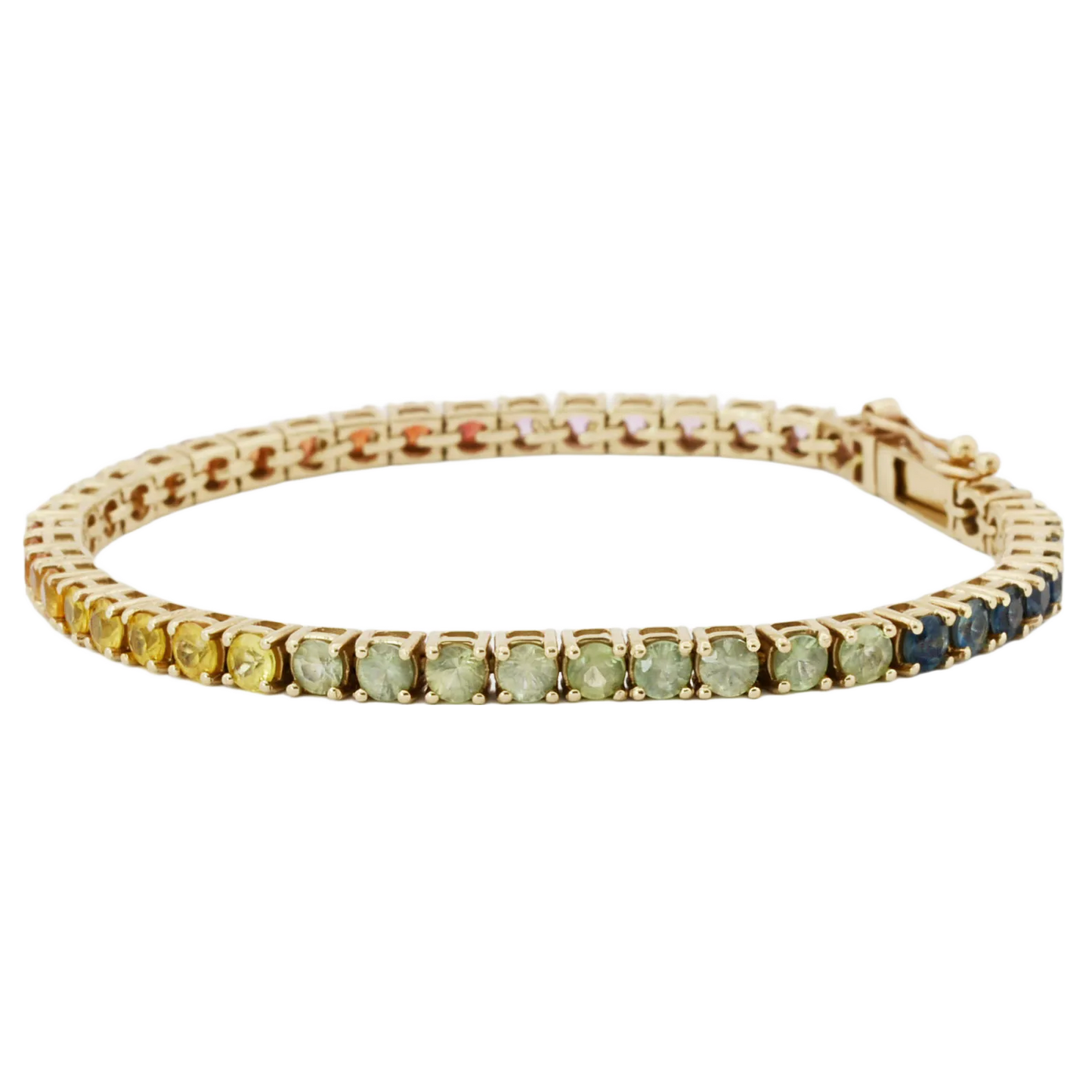 Rainbow Sapphire Tennis Bracelet