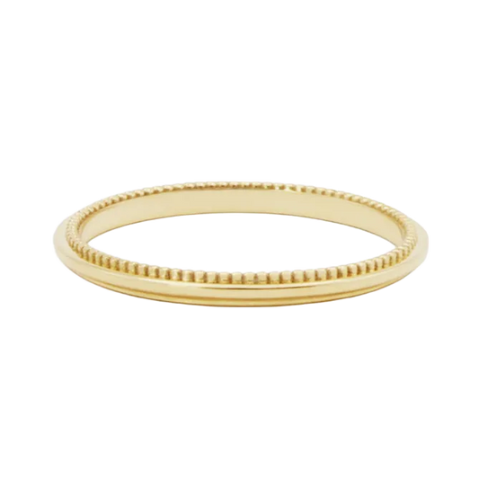 Beaded Curve Stacker Ring