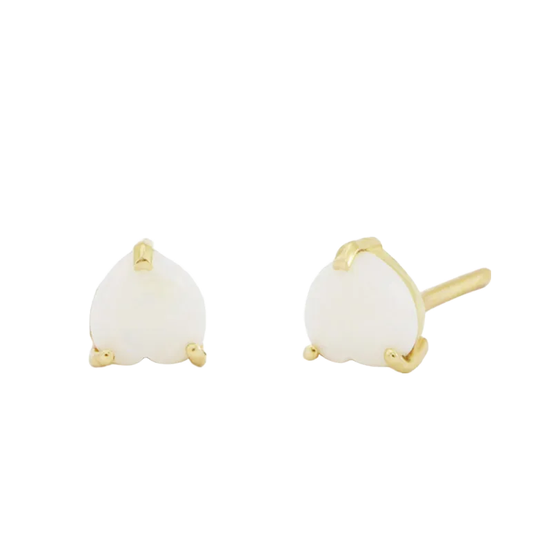 Opal Heart Stud