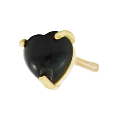 Onyx Heart Stud