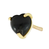 Onyx Heart Stud