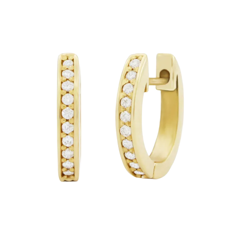 Pavé Diamond Huggie