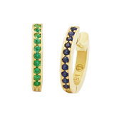 Pavé Gemstone Reversible Huggie