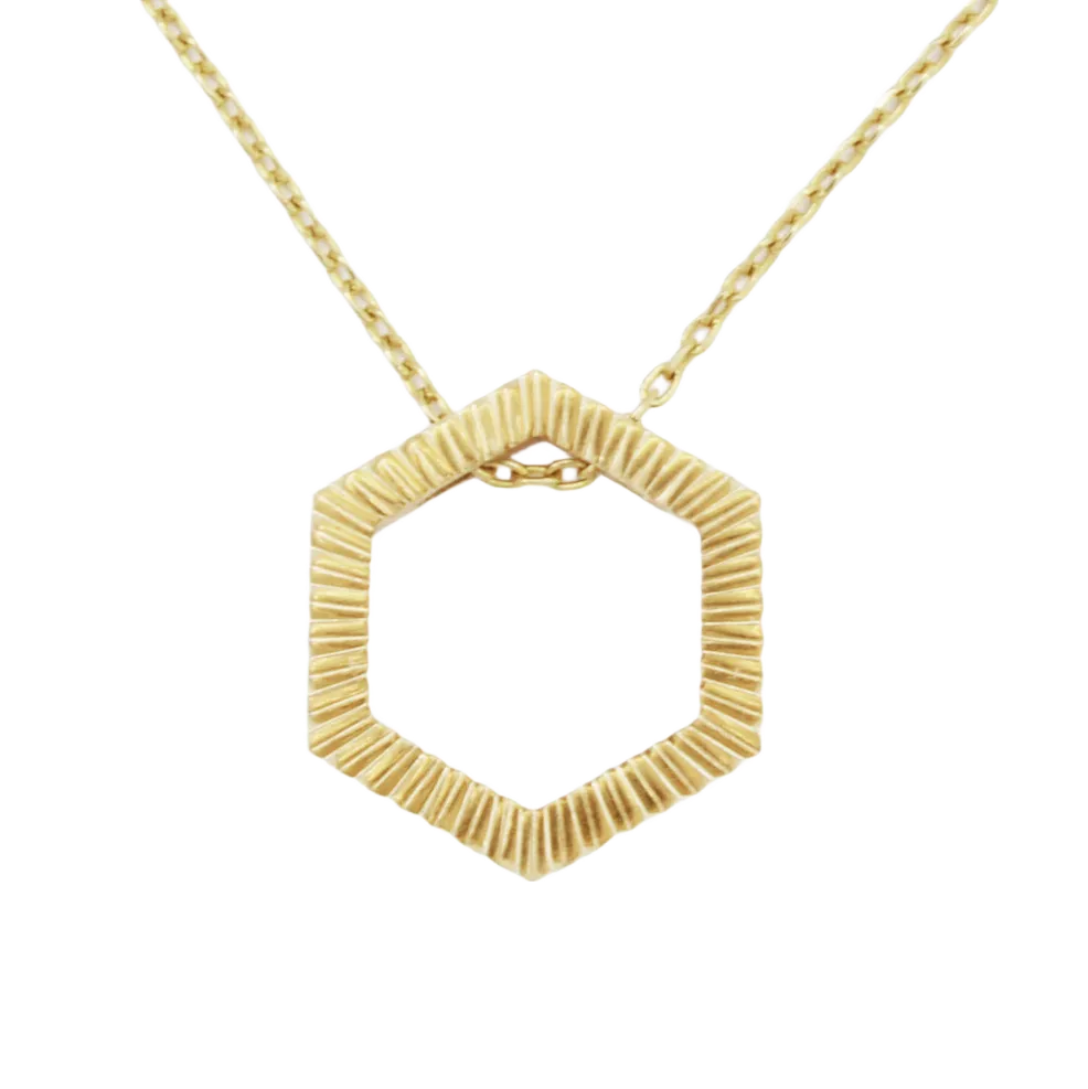 Reversible Honey Comb Pendant