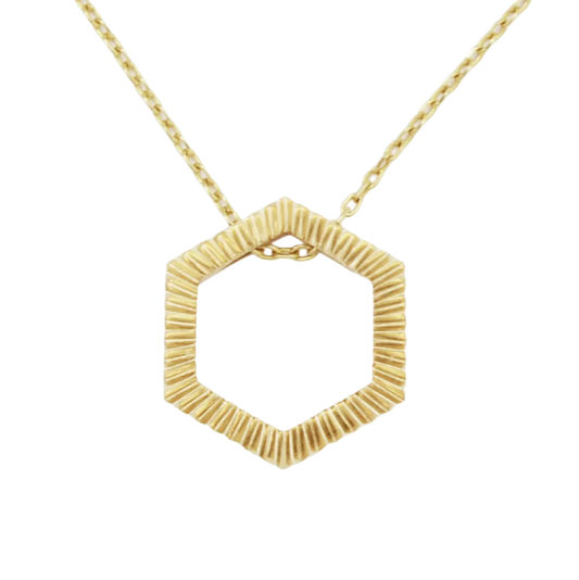 Reversible Honey Comb Pendant