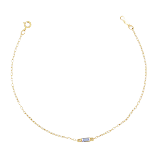 Amelia Birthstone Chain Bracelet