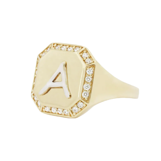 Initial Signet Ring
