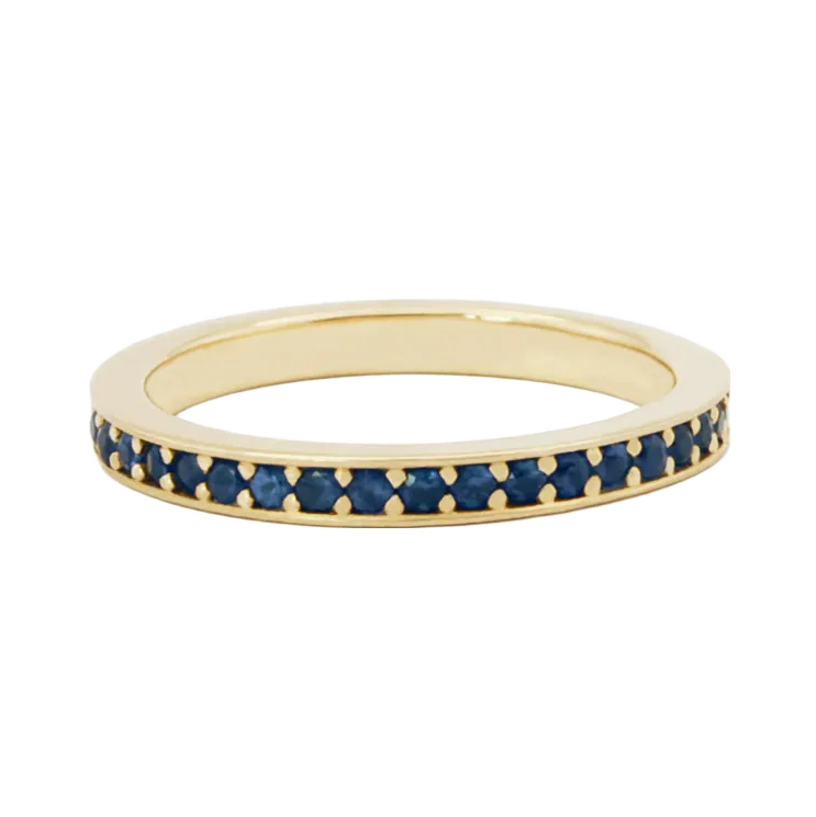 Blue Sapphire Eternity Band