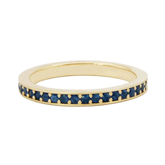 Blue Sapphire Eternity Band