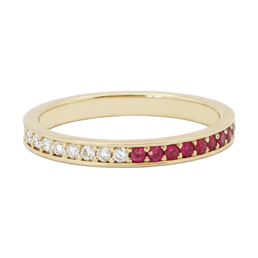 Diamond and Gemstone Eternity Band